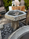Basalt birdbath