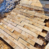 reclaimed granite pavers/curbing