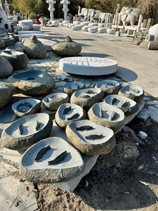 Natural koi birdbath
