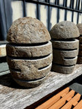 Natural boulder lamps, landscape light.