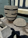 Natural boulder lamps, landscape light.