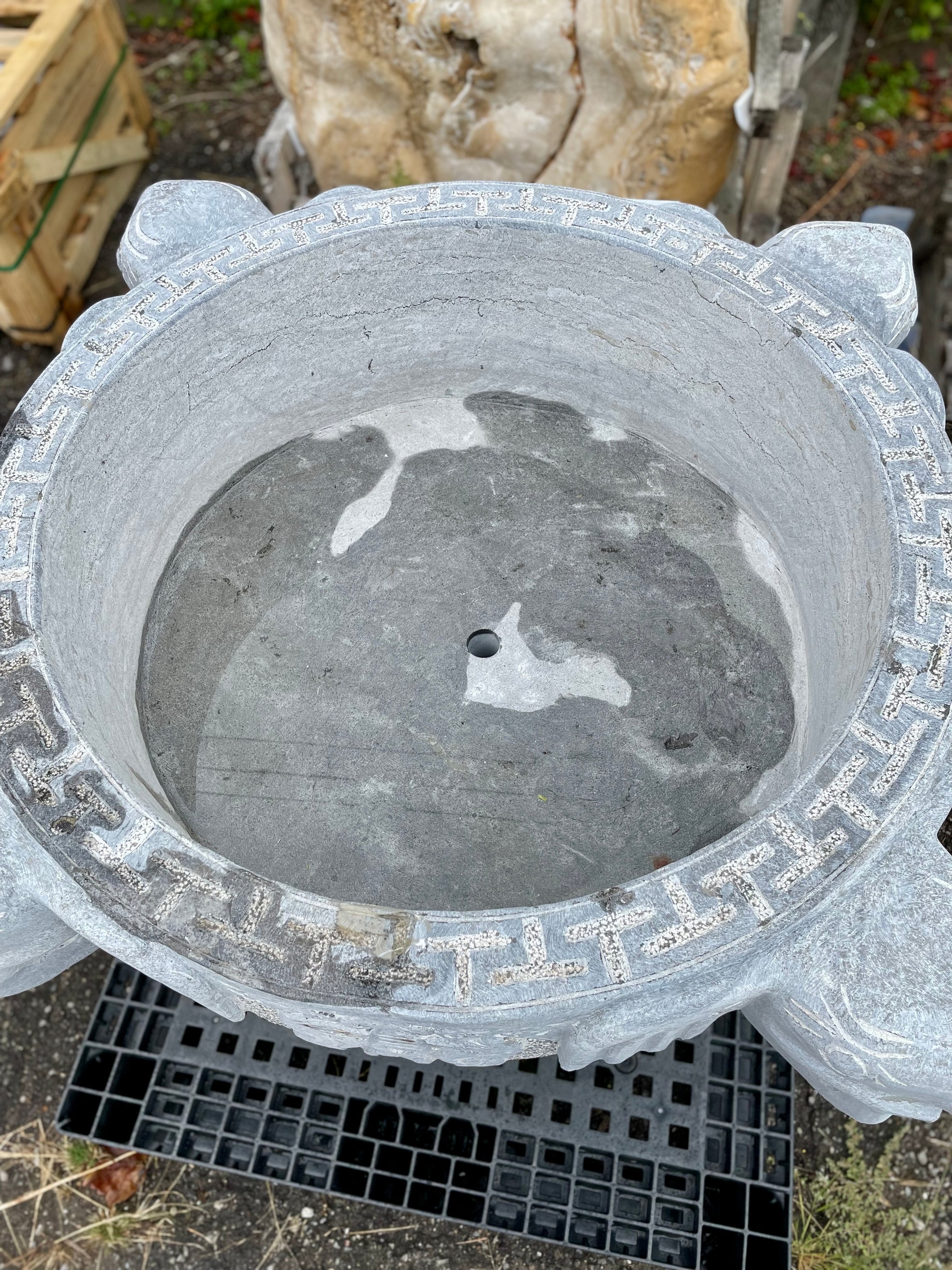 limestone planter pots Limestone planter pot – Rock Garden Imports