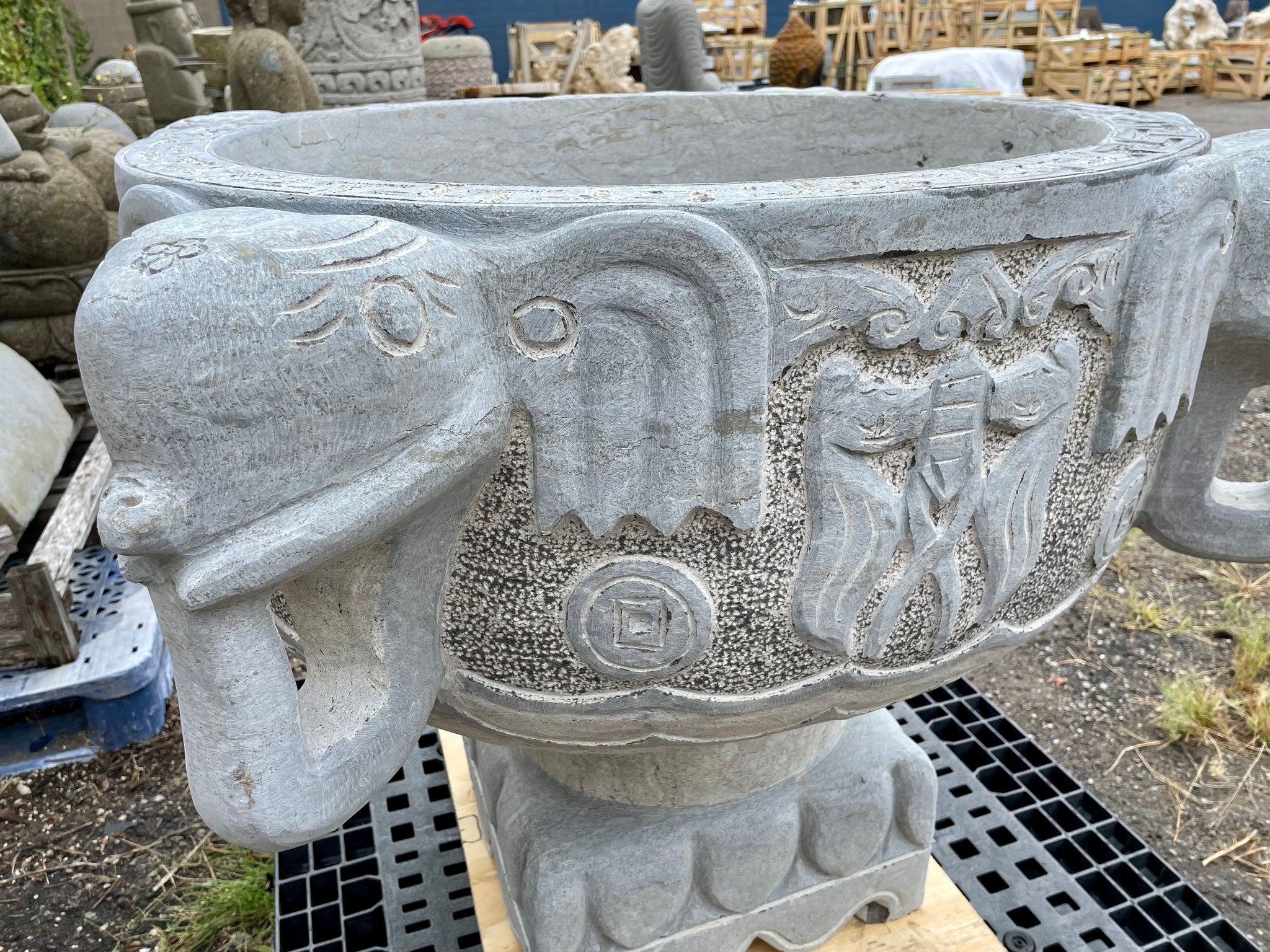 limestone planter pots Limestone planter pot – Rock Garden Imports