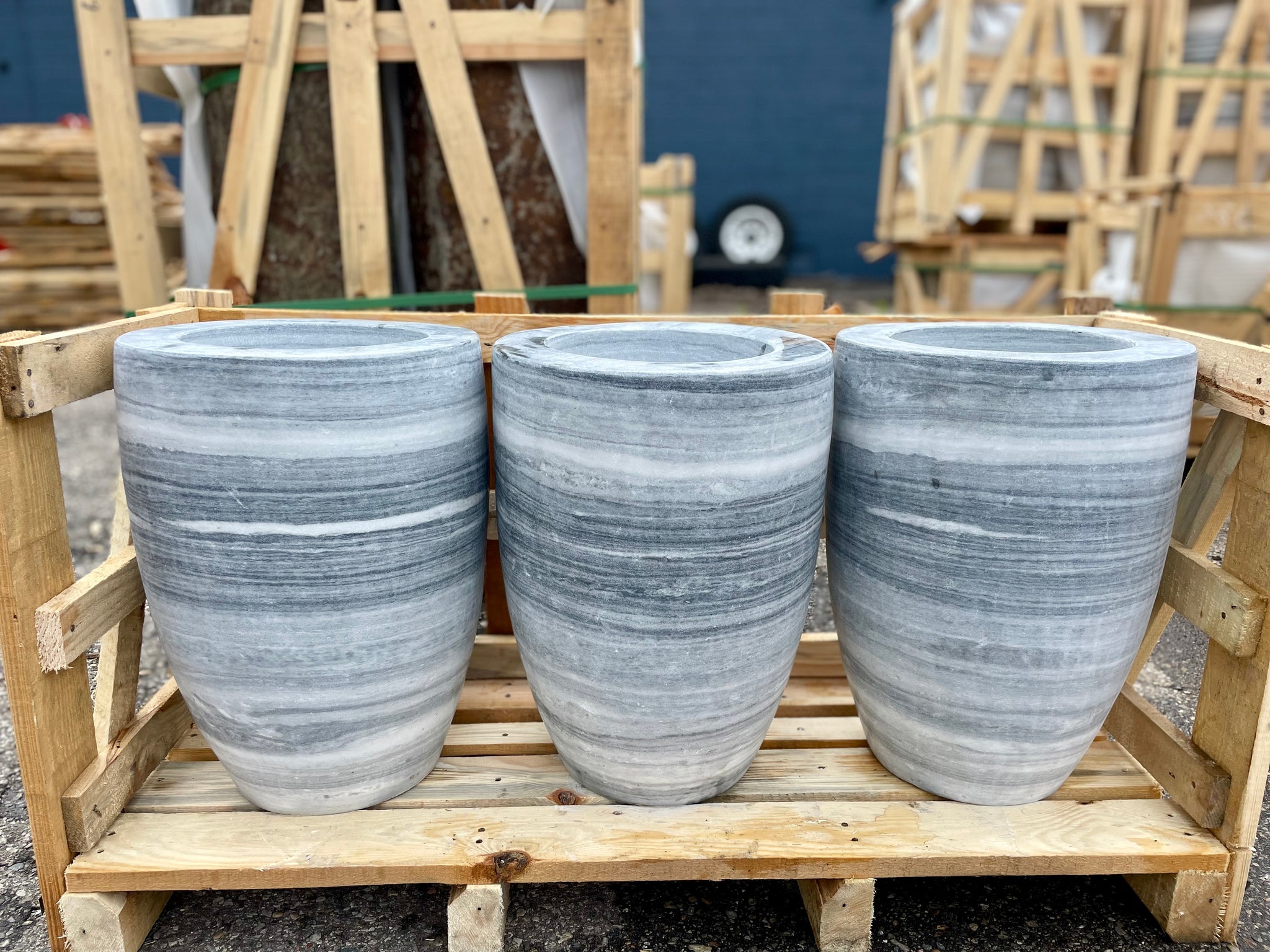 Stone planter pot  Rock Garden Imports