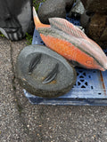 Natural koi birdbath