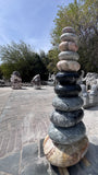 Stacked onyx pebbles