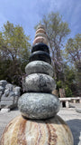 Stacked onyx pebbles