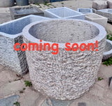 granite planter, round