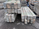 reclaimed granite pavers/curbing
