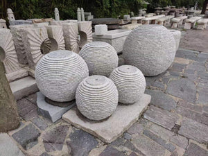 Stone ball fountains