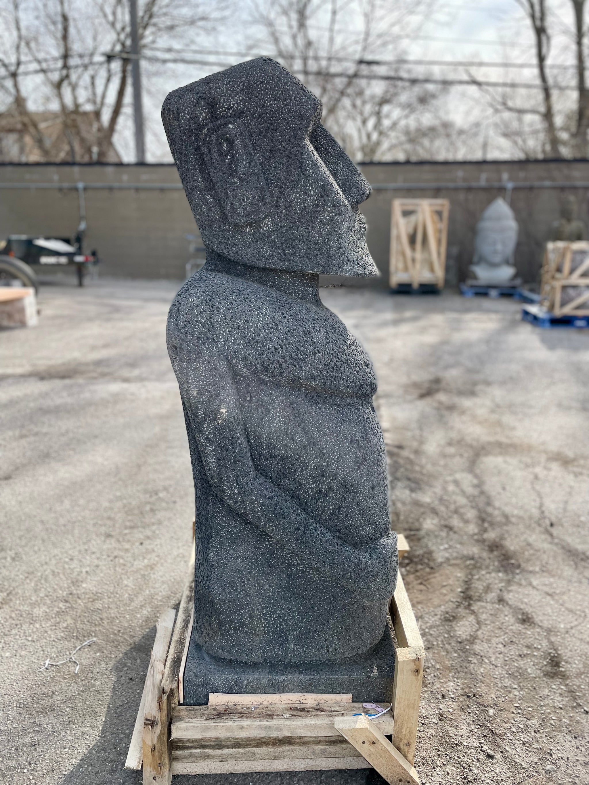 Moai black lava – Rock Garden Imports
